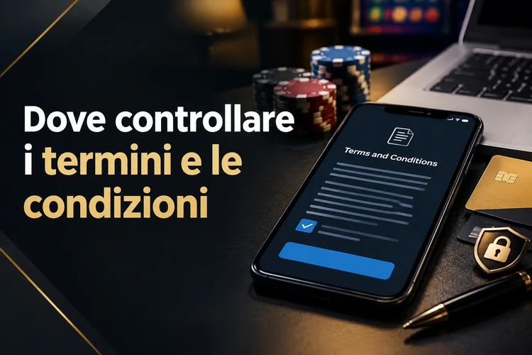 Dove controllare i termini e le condizioni